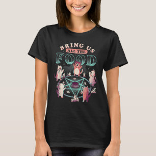 Camiseta Divertido Traga-Nos O Gato Fome De Gatinho Comida