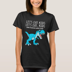 Camiseta Divertido Vamos Comer Crianças Pontuação Salva Vid