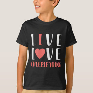 Camiseta Divertido Viva Amor Cheerleading Gráfico Mulheres 