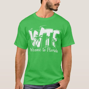 Camiseta Divertido WTF Bem-vindo à Praia do Oceano de Verão