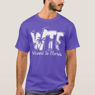 Camiseta Divertido WTF Bem-vindo à Praia do Oceano de Verão