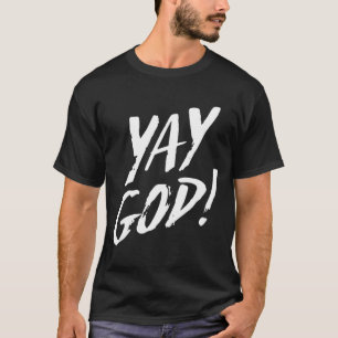 Camiseta Divertido Yay Deus Gráfico Jesus Religião Cristã G