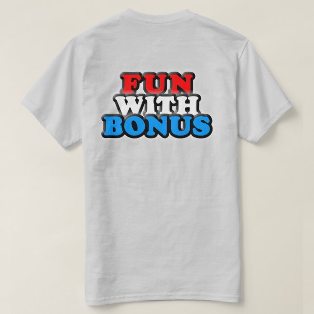 Camiseta Divertimento com bônus - logotipo - bolso (Verso do Design)