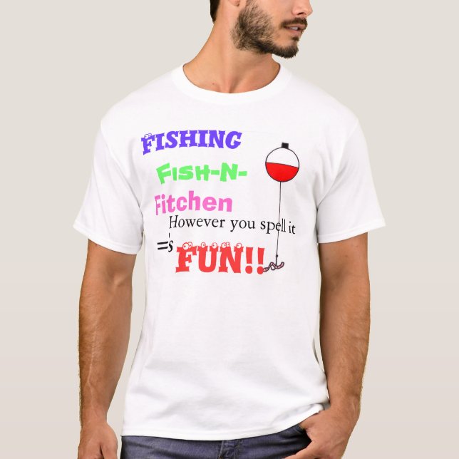 Camiseta Divertimento da pesca (Frente)