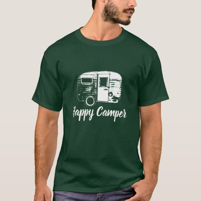 Camiseta Divertimento de acampamento de acampamento retro (Frente)
