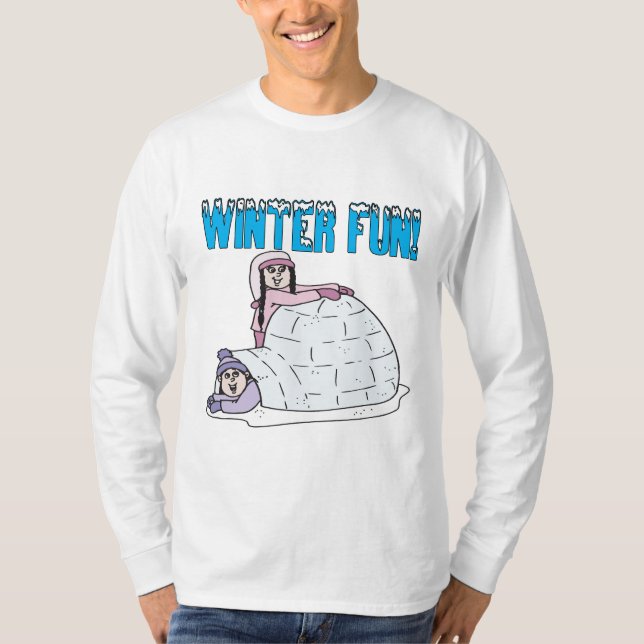 Camiseta Divertimento do inverno (Frente)