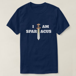 Camiseta Divertimento "eu sou Spartacus" com espada