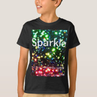 Divertimento Sparkly Glam do Tshirt preto da