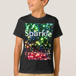 Camiseta Divertimento Sparkly Glam do Tshirt preto da