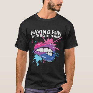 Camiseta Divertir-Se Com Ambas As Equipes Orgulho Bissexual