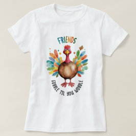 Camiseta Dívida Cor Fria e Divertida Peru de Friendsgiving 