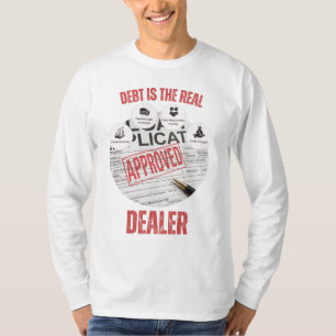 Camiseta Dívida é aprovada pelo revendedor real™ como propr