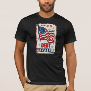 Camiseta Dívida Maratona Milha 27 De 26 Financeiro Divertid