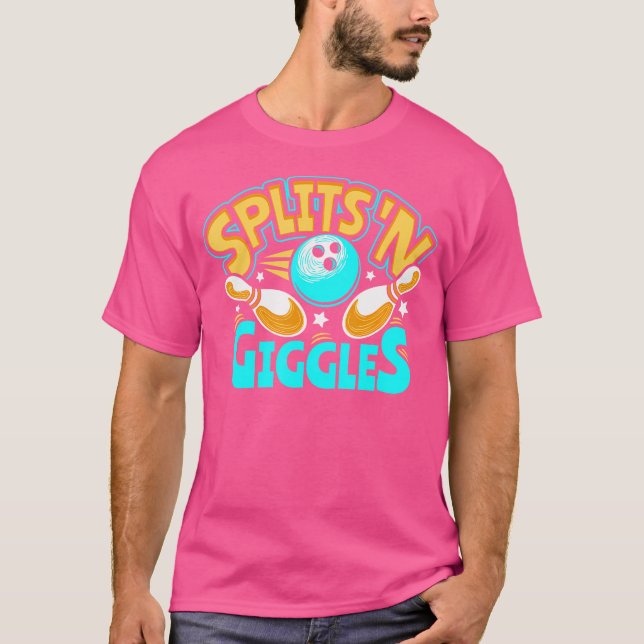 Camiseta Divide 'N Giggles Boliche Player Bowler Engraçado (Frente)