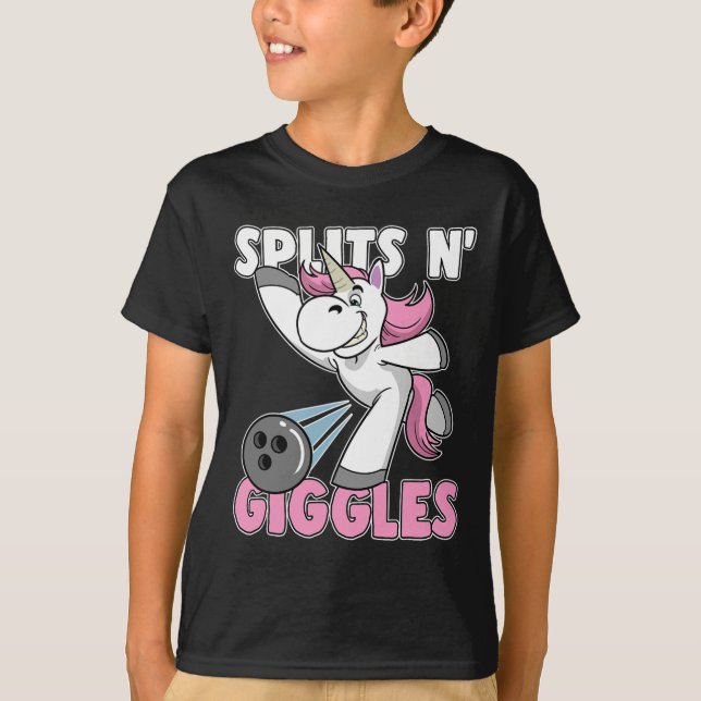 Camiseta Divide N' Giggles Unicorn Boliche Bowler (Frente)