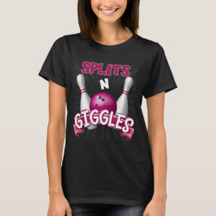 Camiseta Dividem-se em Giggles Funny Boliche Team Bowler Sp
