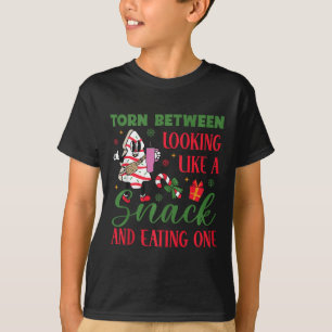 Camiseta Dividido Entre Parecendo Um Invólucro E Comendo Um