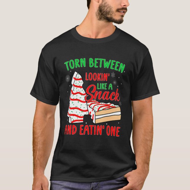 Camiseta Dividido Entre Parecer Como Um Snack E Comer Um (Frente)