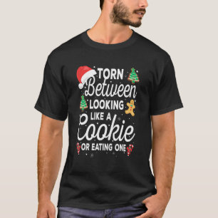 Camiseta Dividido Entre Parecido Com Um Biscoito E Comendo 