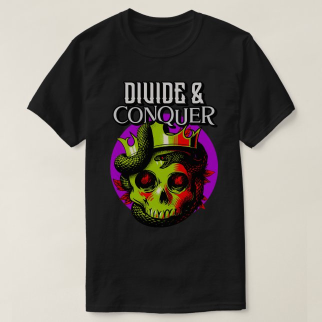 Camiseta Dividir e conquistar (Frente do Design)