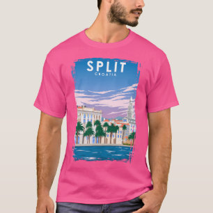 Camiseta Dividir o Poster de viagens Retroativo Mínimo de V