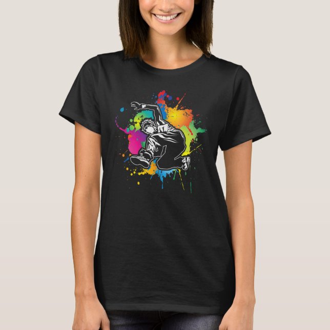 Camiseta Dividir Parkour Freerunning Freerunner Backflip (Frente)