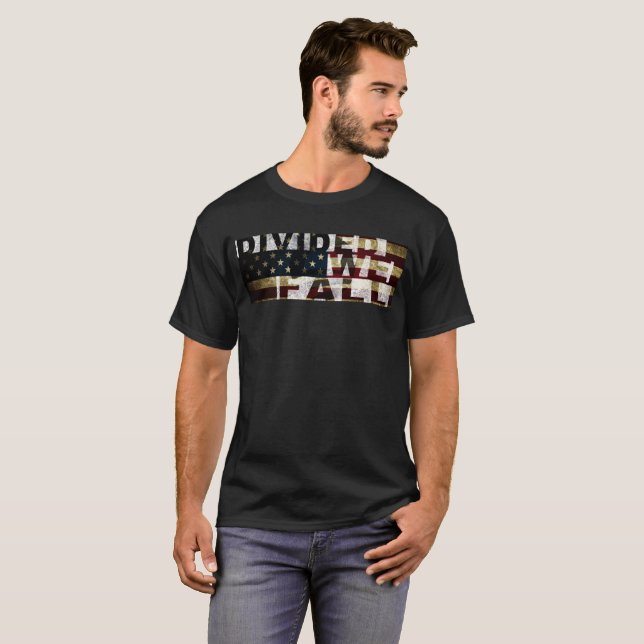 Camiseta "Dividiu-nos caem" o t-shirt dos homens (Frente Completa)