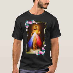 Camiseta Divine Mercy Jesus Christ Sacred Heart of Jesus Gi