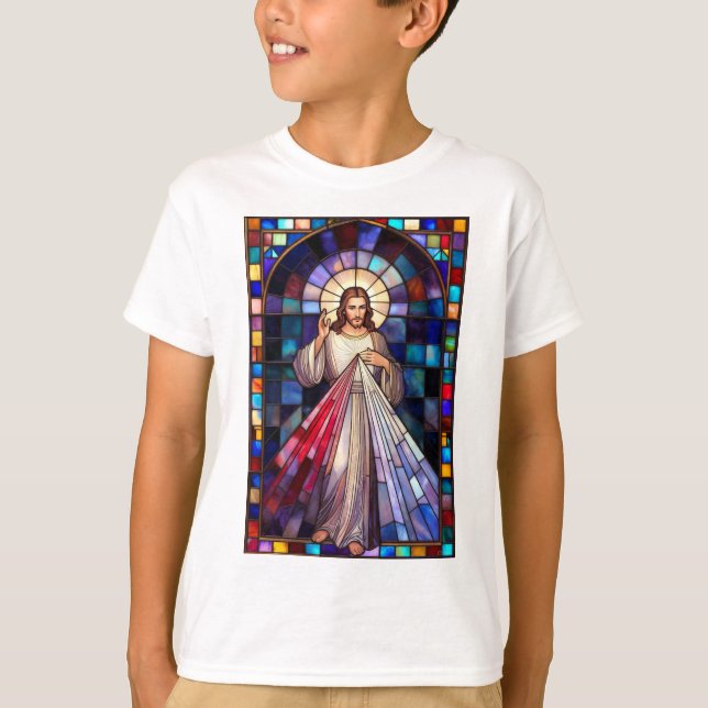 Camiseta Divine Mercy Jesus Kid's Tee Shirt (Frente)