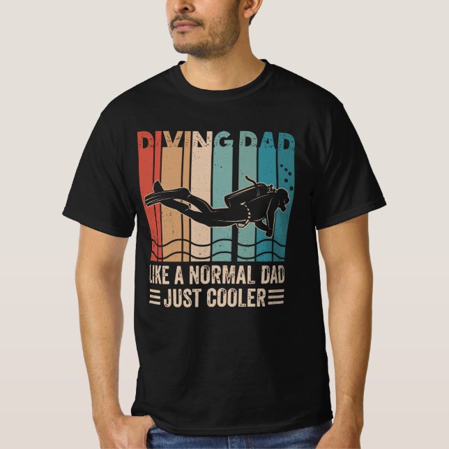 Camiseta Diving Dad Like A Normal Dad Just Cooler (Frente)