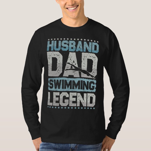 Camiseta Diving Husband Dad Swimming Legend Swimming Men (Frente)