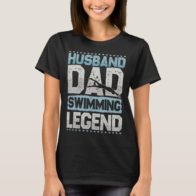Camiseta Diving Husband Dad Swimming Legend Swimming Men (Frente)