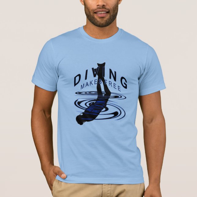 Camiseta Diving makes free - für alle Tauchfans (Frente)
