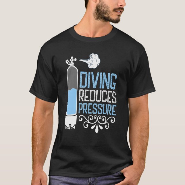 Camiseta Diving Reduces Pressure Snorkeling Ocean Diving (Frente)