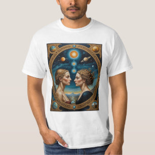 Camiseta Divino Celestial Gêmeos Cósmicos