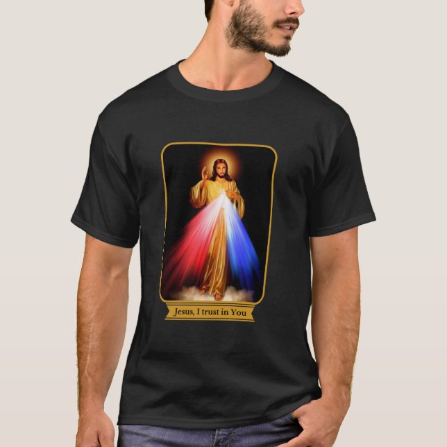 Camiseta Divino Compaixão Jesus Eu Confio Em Você Católico (Frente)