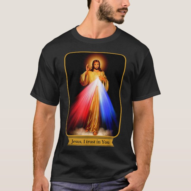 Camiseta Divino Compaixão Jesus Eu Confio Em Você Católico (Frente)