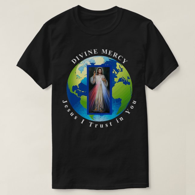 Camiseta Divino Mundo Compaixão Jesus Confio em Você (Frente do Design)