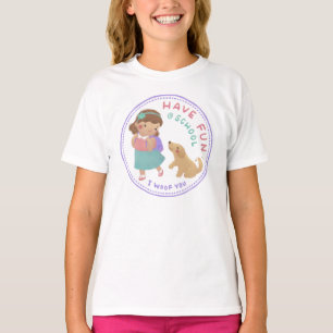 Camiseta Divirta-se com a Garota da Escola e o Cachorro
