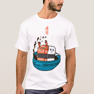 Camiseta Divirta-Se Com Salmão Sushi