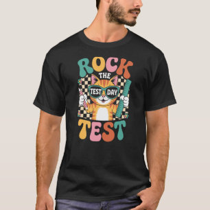 Camiseta Divirta-se No Dia De Teste Gato Divertido Animador