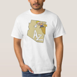 Camiseta Divisa da arte dos desenhos animados do mapa & do