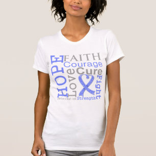 Camiseta Divisa da fé da esperança do cancer de estômago