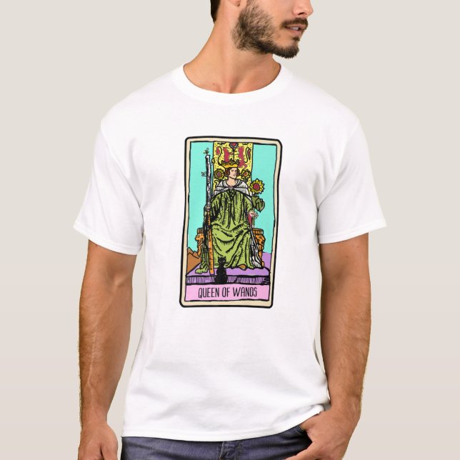 Camiseta Divisão das Crenças Culturais da Rainha de Wands T (Frente)