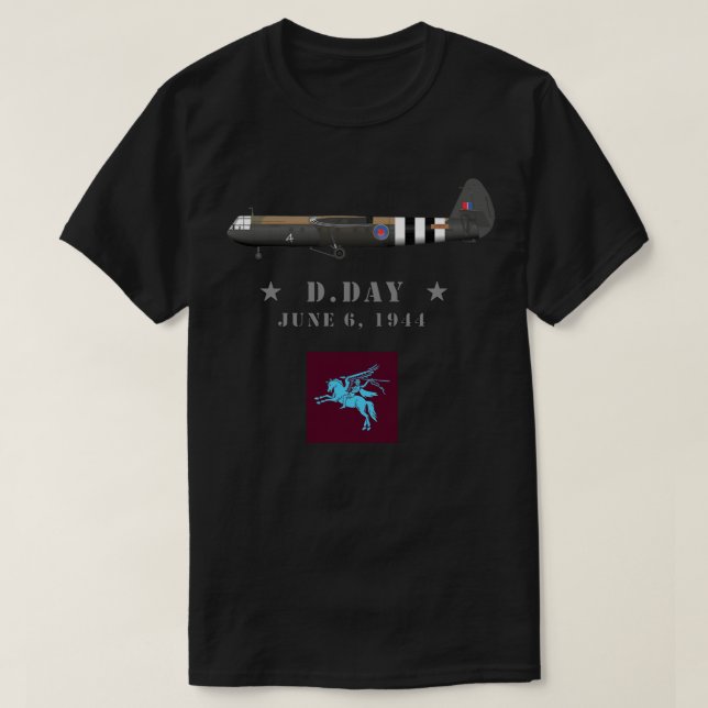 Camiseta Divisão de 6 de Transporte Aéreo Britânico no Dia  (Frente do Design)