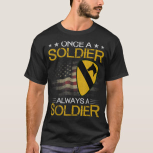 Camiseta Divisão de Cavalaria 1rua Veteran Sempre Soldado M