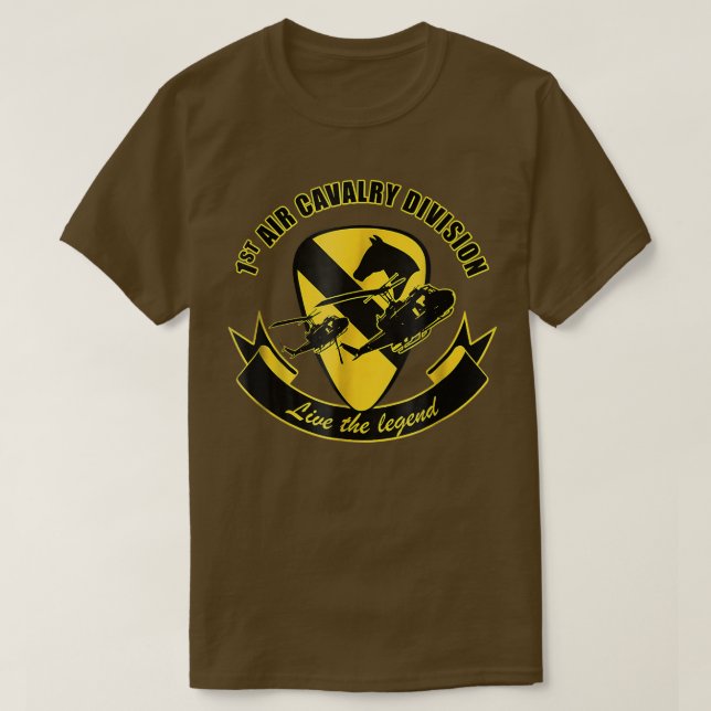 Camiseta Divisão de Cavalaria de Ar de 1rua (Frente do Design)