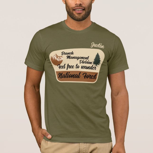 Camiseta "Divisão de Gestão de Ramais" Floresta Nacional (Frente)