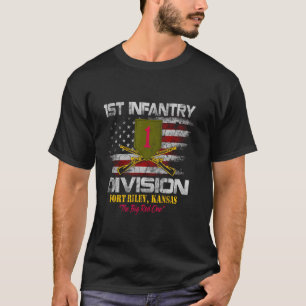 Camiseta Divisão de Infância de 1rua Veteran Fort Riley Vet