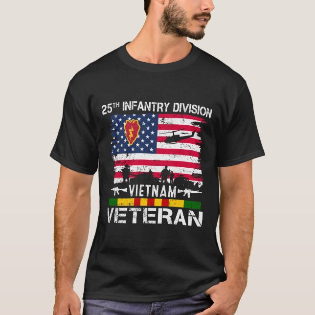 Camiseta Divisão de Infantaria 25 do Exército dos EUA, Viet (Frente)